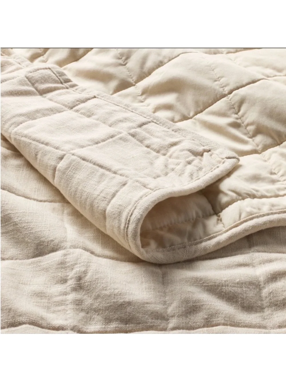 NWT Full/Queen Heavyweight Linen Blend Quilt Natural - Casaluna